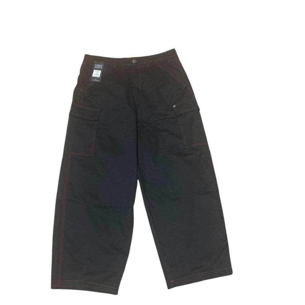 True Religion Jet Black Cargo Pants Flap Pockets Men’s Size 36 MSRP $149 NWT
